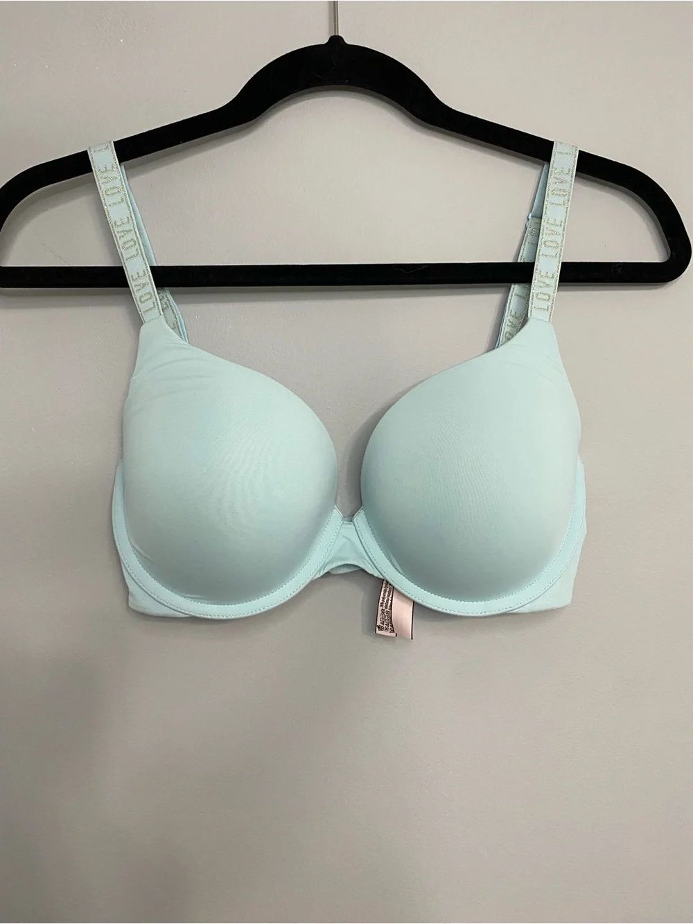 Victoria’s Secret T-Shirt Push-up Full Coverage Blue Bra Size 32DD